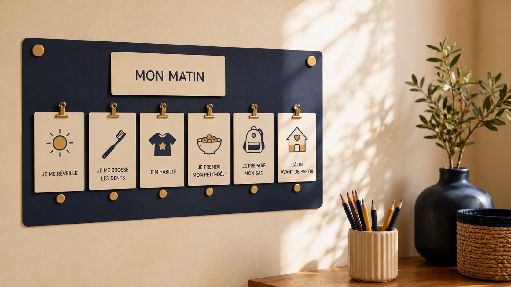 Outils organisation et routine pour enfant TDAH, accompagnement familial